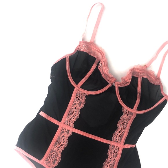 Fashion Nova Lace Mesh Body-Suit - Picture 1 of 5